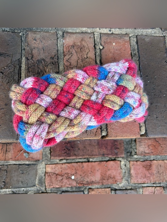 Peruvian Alpaca handmade chunky knit braided headbands . main image 5